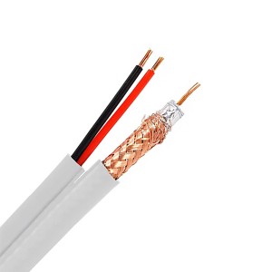 Cabo Coaxial Para Camera Rf 0,4/2,5 + 2x26awg